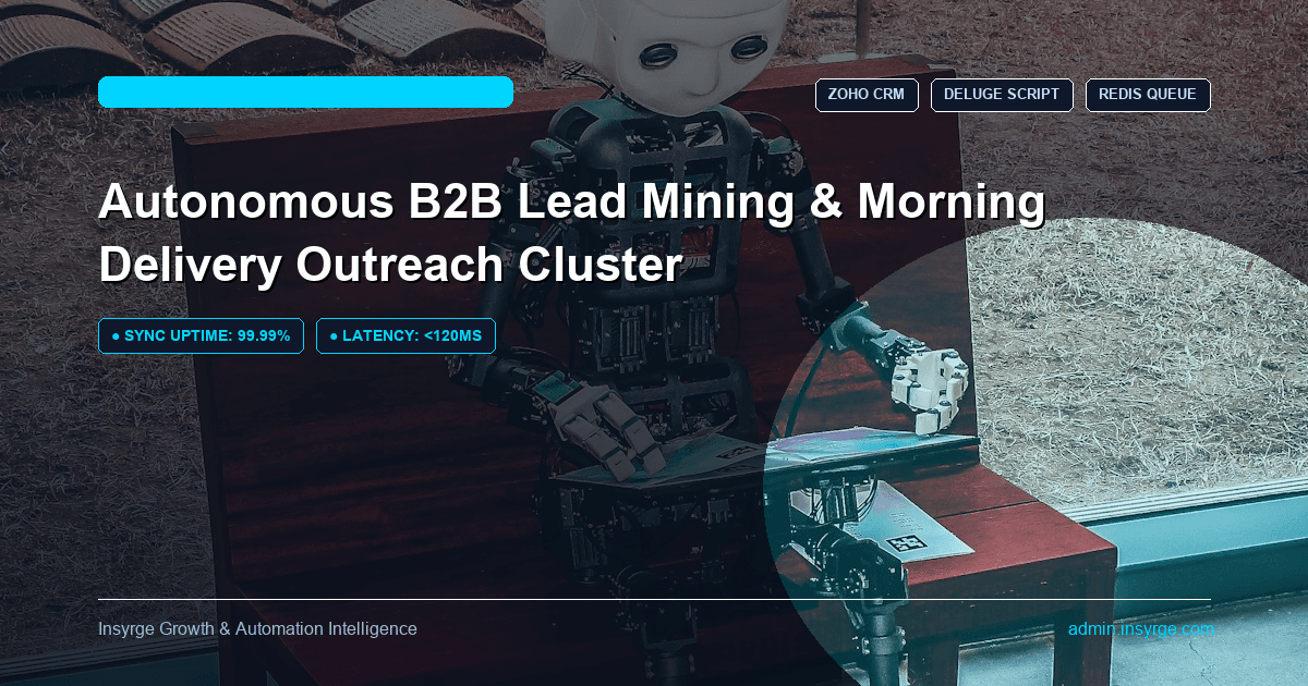 Autonomous B2B Lead Mining & Morning Delivery Outreach Cluster
