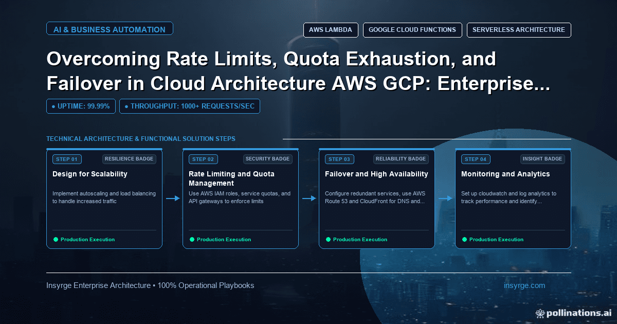 Mastering Cloud Architecture: Strategies for Overcoming Rate Limits, Quota Exhaustion, and Failover in Enterprise AI Automation Solutions (AWS, GCP): The Complete Enterprise Guide [2026]