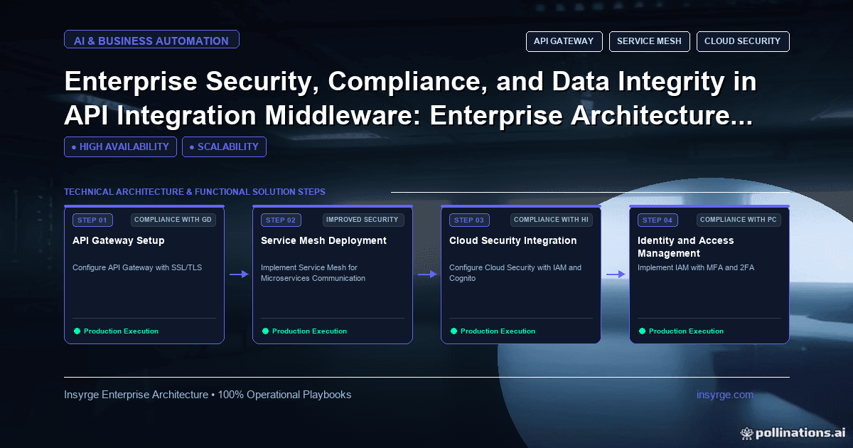 Modernizing API Integration for Enterprise Security, Compliance, and Data Integrity: A Comprehensive Enterprise Architecture Playbook