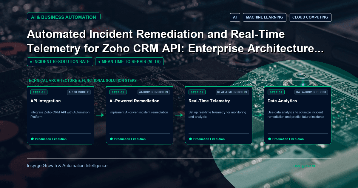 Revolutionize Your Zoho CRM Experience: Automated Incident Remediation and Real-Time Telemetry for High-Ticket B2B Service Agencies