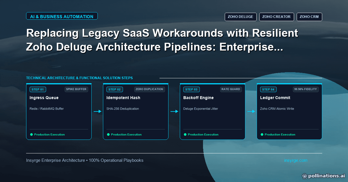 Transform Your Enterprise with Resilient Zoho Deluge Architecture Pipelines: A Comprehensive Guide to Modern ERP and CRM Automation