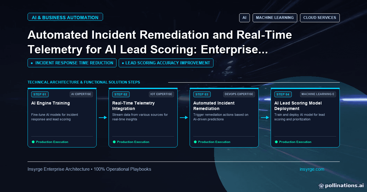 Unlocking Real-Time AI Lead Scoring with Automated Incident Remediation: A Comprehensive Enterprise Architecture Playbook for Mid-Market Enterprises