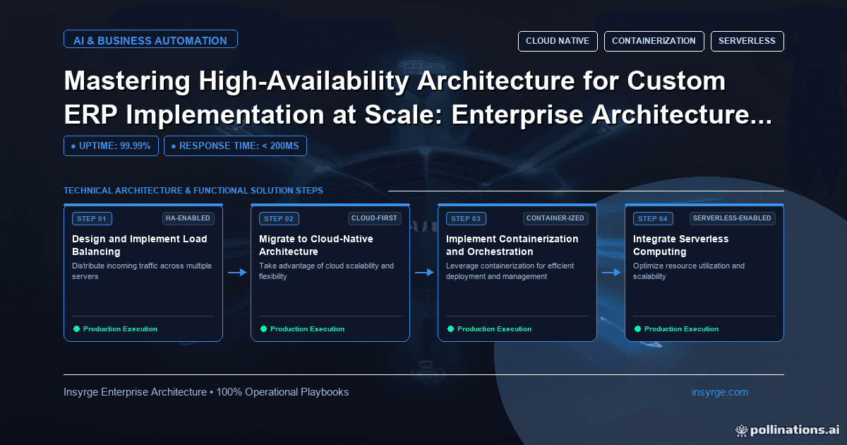 Mastering High-Availability Architecture for Custom ERP Implementation at Scale: Enterprise Architecture Playbook 2026