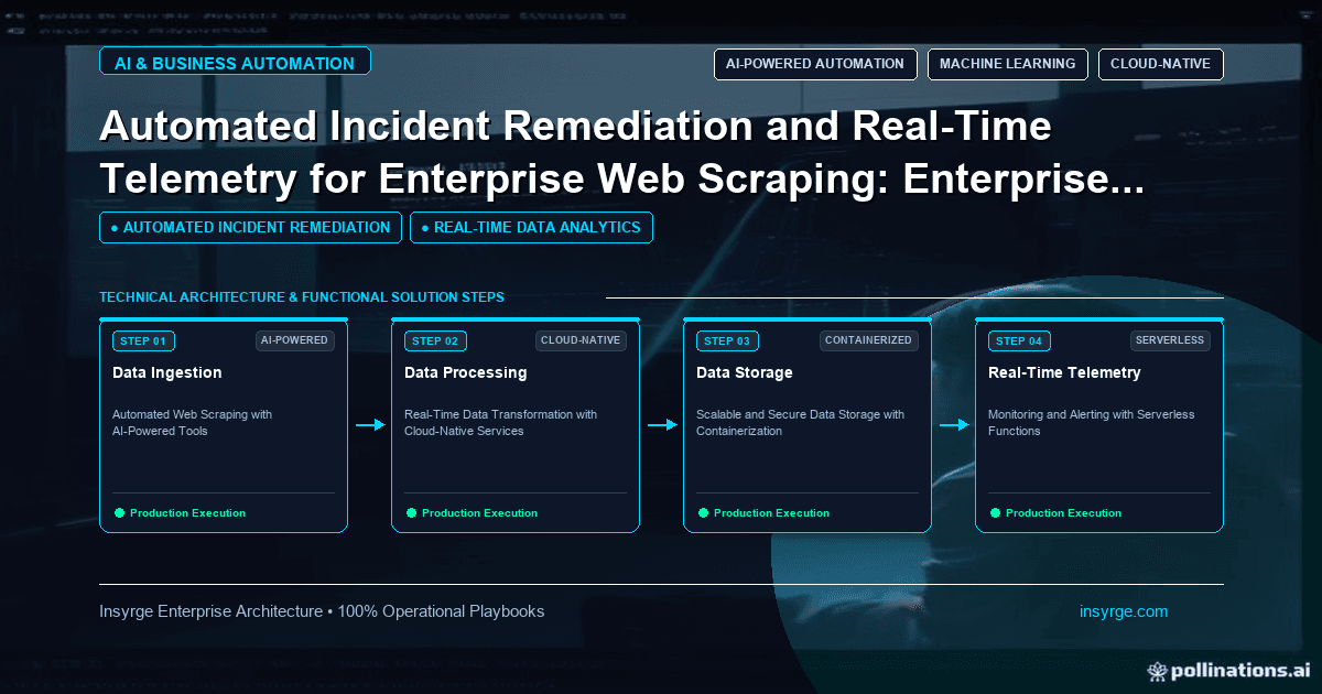 Streamline Enterprise Operations with Automated Incident Remediation, Real-Time Telemetry, and Web Scraping: An Enterprise Architecture Playbook for 2026
