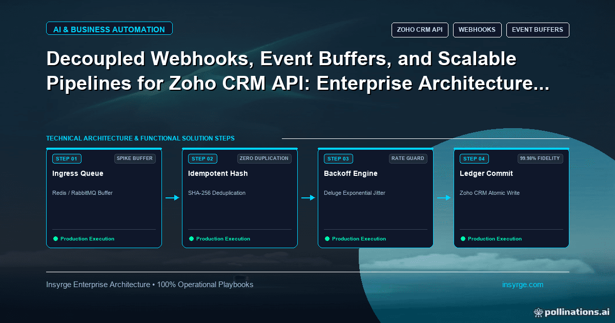 Mastering Decoupled Webhooks, Event Buffers, and Scalable Pipelines for Zoho CRM API: Enterprise Architecture Playbook [2026]