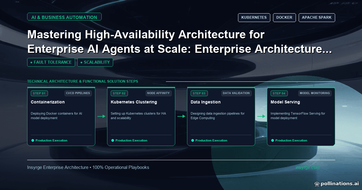 Mastering High-Availability Architecture for Enterprise AI Agents at Scale: A Comprehensive Enterprise Architecture Playbook [2026]