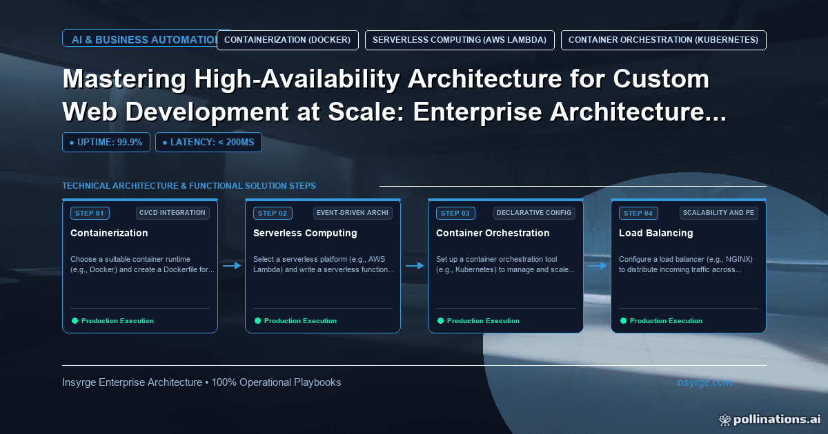 Mastering High-Availability Architecture for Custom Web Development at Scale: Enterprise Architecture Playbook [2026]