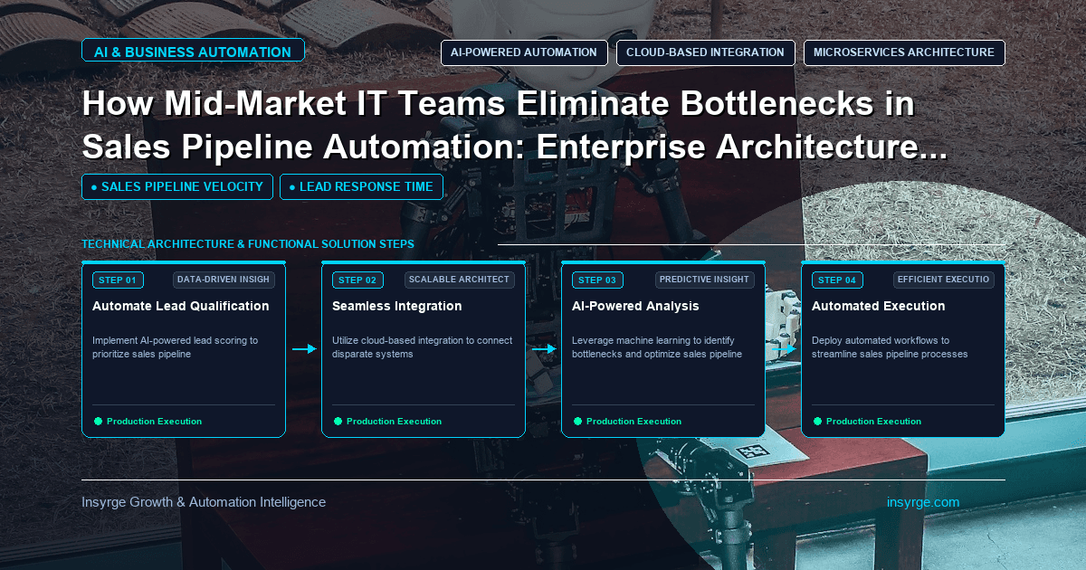 Streamline Sales Pipeline Automation for Mid-Market IT Teams: The Ultimate Enterprise Architecture Playbook for Real-Time Business Insights