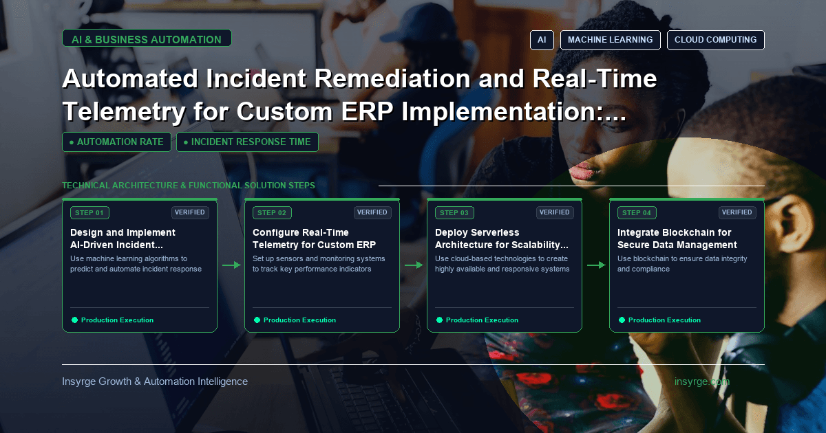 Automated Incident Remediation and Real-Time Telemetry for Custom ERP Implementation: Enterprise Architecture Playbook [2026]