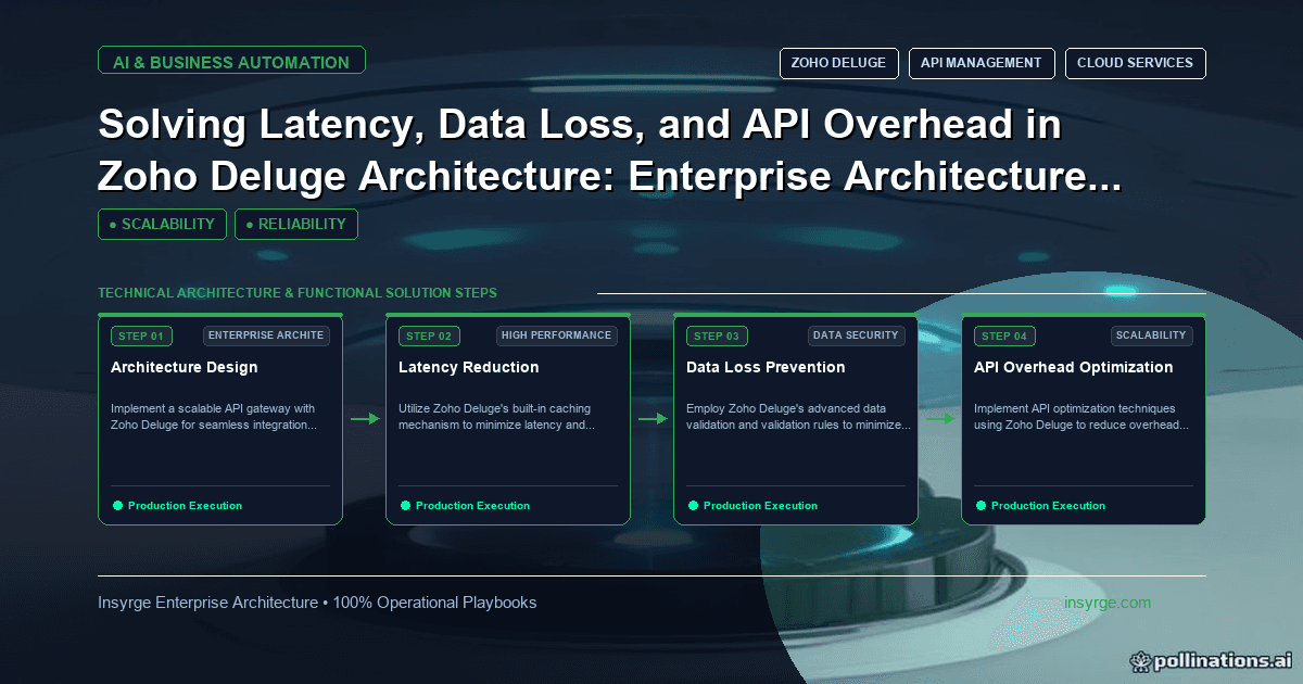 Optimizing Zoho Deluge for Enterprise Scalability: A Comprehensive Guide to Reducing Latency, Data Loss, and API Overhead