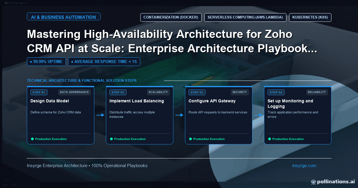 Mastering High-Availability Architecture for Zoho CRM API at Scale: Enterprise Architecture Playbook [2026]