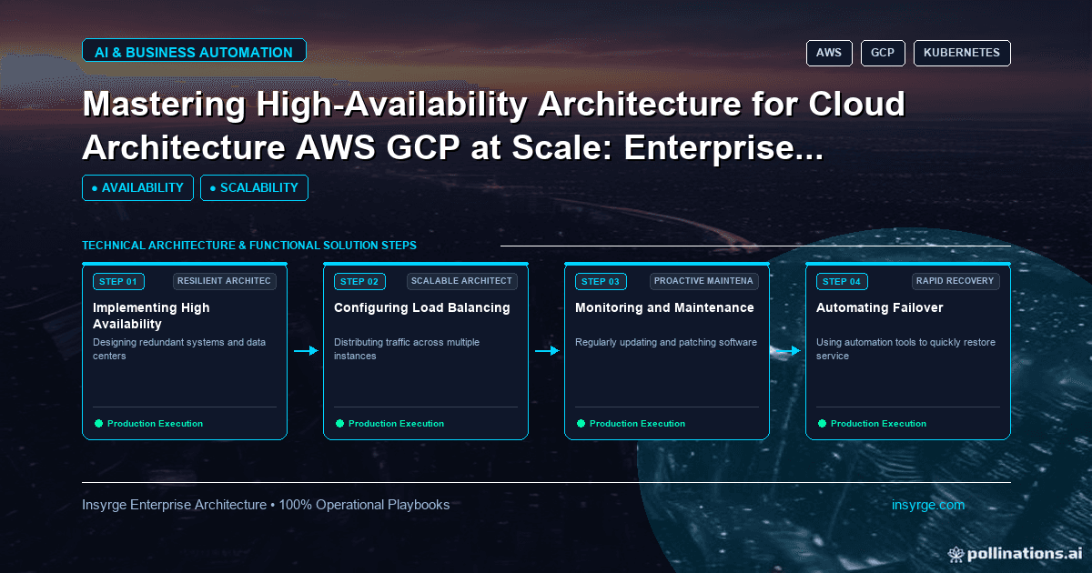 Mastering High-Availability Architecture for Cloud Architecture at Scale: Enterprise Architecture Playbook for AI, Business Automation, and ERP Solutions [2026]