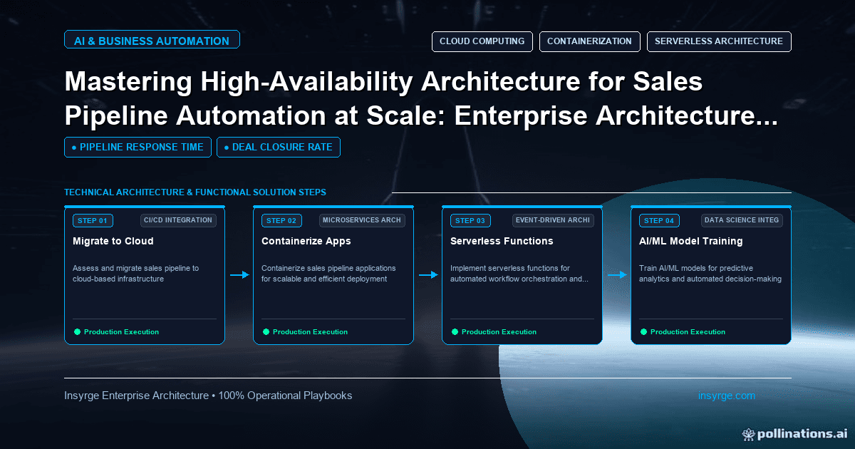 Mastering High-Availability Architecture for Sales Pipeline Automation at Scale: Enterprise Architecture Playbook [2026]