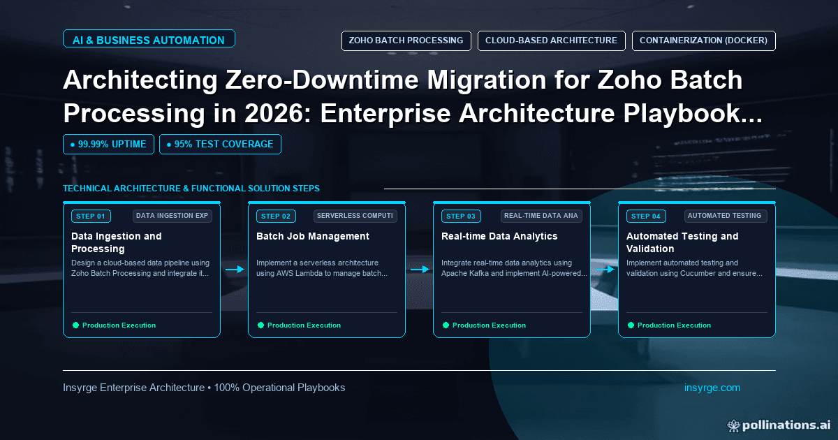 Mastering Zero-Downtime Migration for Zoho Batch Processing in 2026: A Scalable Enterprise Architecture Blueprint
