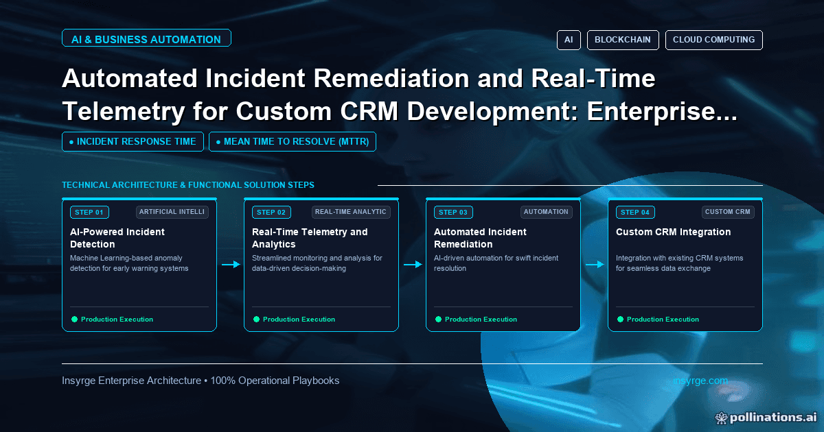 Maximizing Automated Incident Remediation and Real-Time Telemetry for Custom CRM Success: An Enterprise Architecture Playbook for High-Ticket B2B Service Agencies