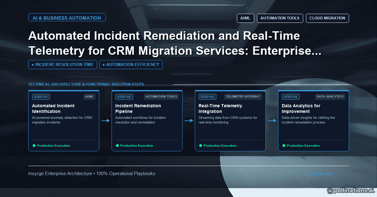 Optimizing CRM Migration with Automated Incident Remediation and Real-Time Telemetry: A Comprehensive Enterprise Architecture Playbook: The Complete Enterprise Guide [2026]